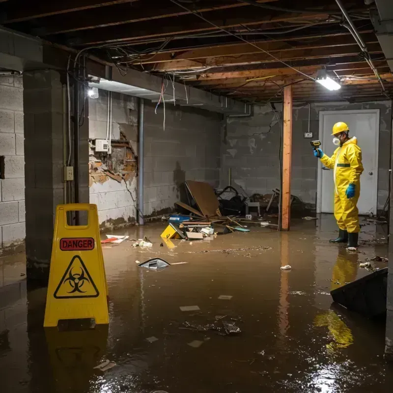 Flooded Basement Electrical Hazard in Montgomery County, IA Property